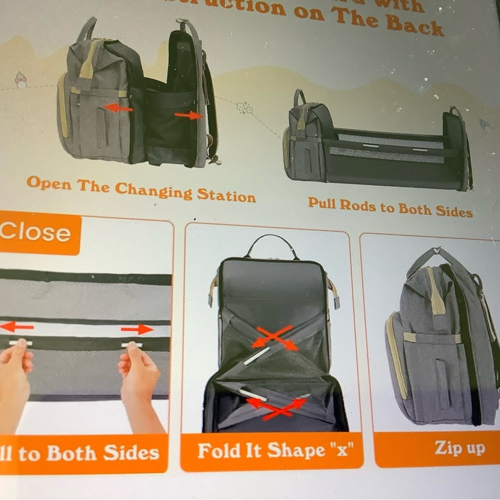 HOTBEST Diaper backpack multifunction travel bag unisex New - Picture 6 of 11
